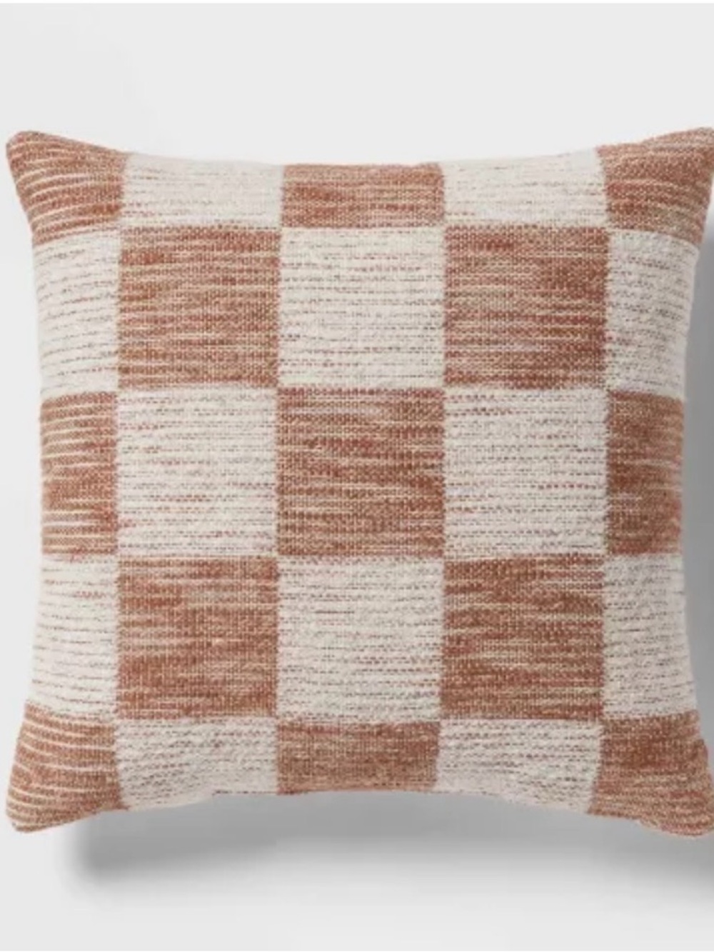⭐️NEW Threshold Woven Checkered Accent Pillow (Brown/Neutral) - 18”x18”